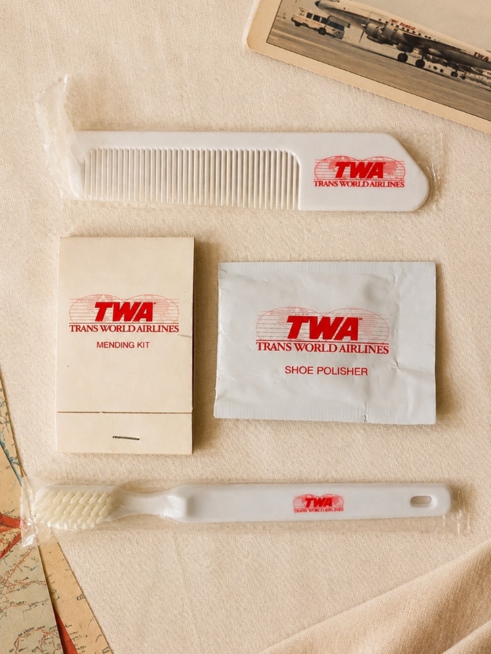 Vintage TWA Airline Amenity‎ Kit Original Packaging Aviation Collectible